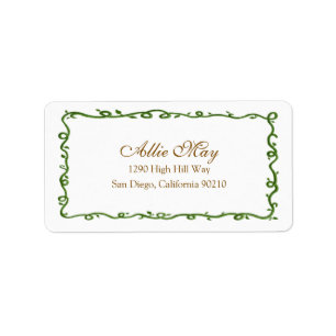 Elegant Vines Address Label