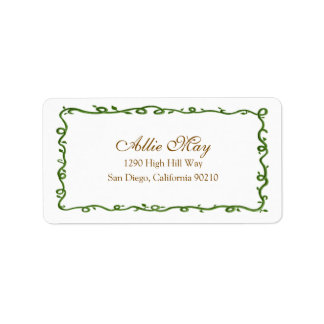 Elegant Vines Address Label