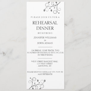 Elegant Vines Rehearsal Dinner Invitations