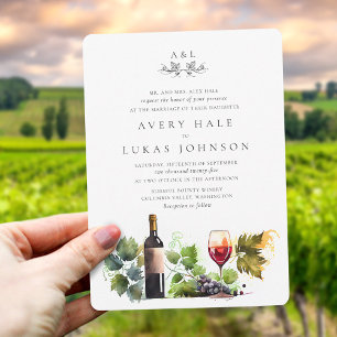 Elegant Vineyard Wedding Invitation