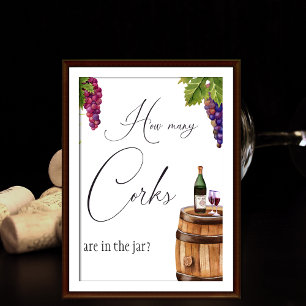 Elegant Vino Before Vows Winery Bridal Shower Game Poster