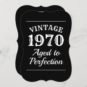 Elegant vintage 50th Birthday party invitations