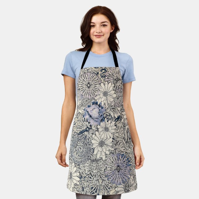 Elegant Vintage Abstract Floral Background |  Apron (Worn)