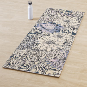 Elegant Vintage Abstract Floral Background    Yoga Mat