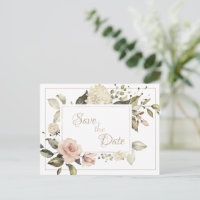 Elegant Vintage Antique Watercolor Floral Wedding 