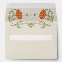 Elegant Vintage Art Nouveau Floral Frame Wedding