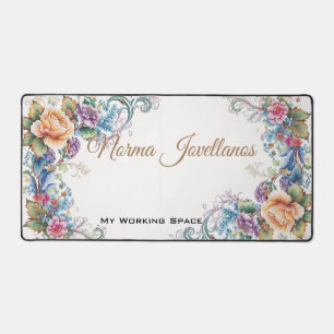 Elegant Vintage "Arts and Crafts" working area Desk Mat