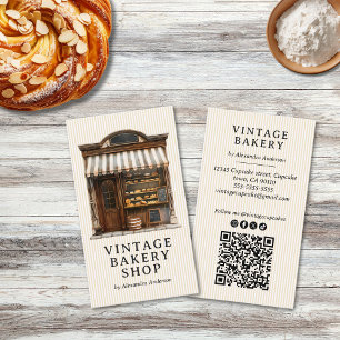 Elegant Vintage Bakery Shop Business Card