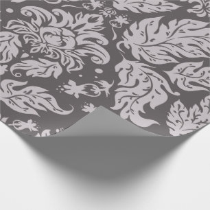 Elegant Vintage Baroque Damask Wrapping Paper