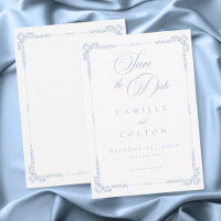 Elegant Vintage Baroque Dusty Blue Wedding