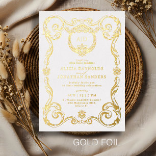 Elegant vintage baroque rococo gold wedding