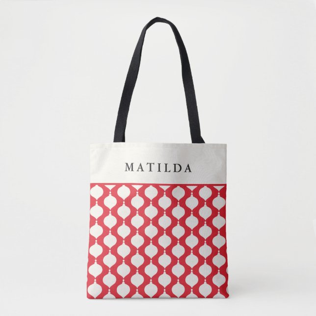 Elegant vintage bauble Christmas party gift Tote Bag (Front)