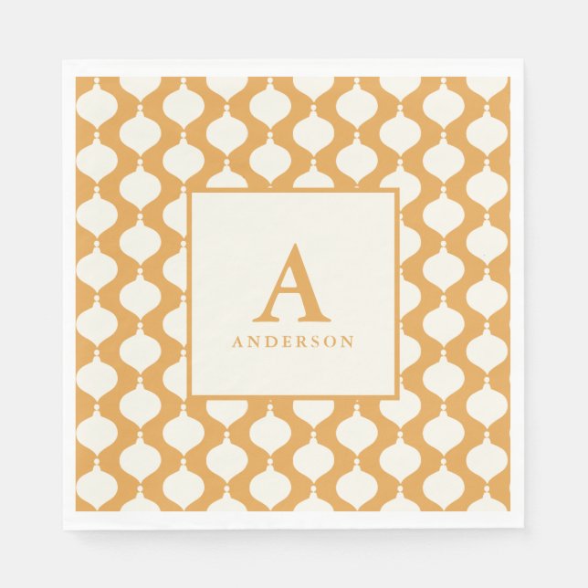 Elegant vintage bauble Christmas party Napkin (Front)