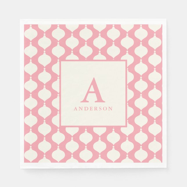 Elegant vintage bauble Christmas party Napkin (Front)