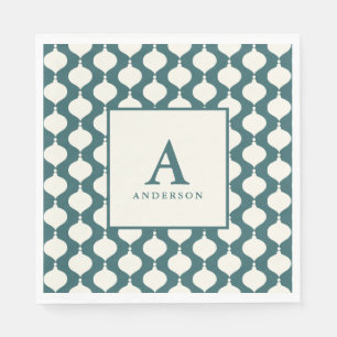 Elegant vintage bauble Christmas party Napkin