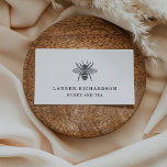 Elegant Vintage Bee Business Card<br><div class="desc">These elegant business cards feature a vintage black and white illustration of a bee.</div>