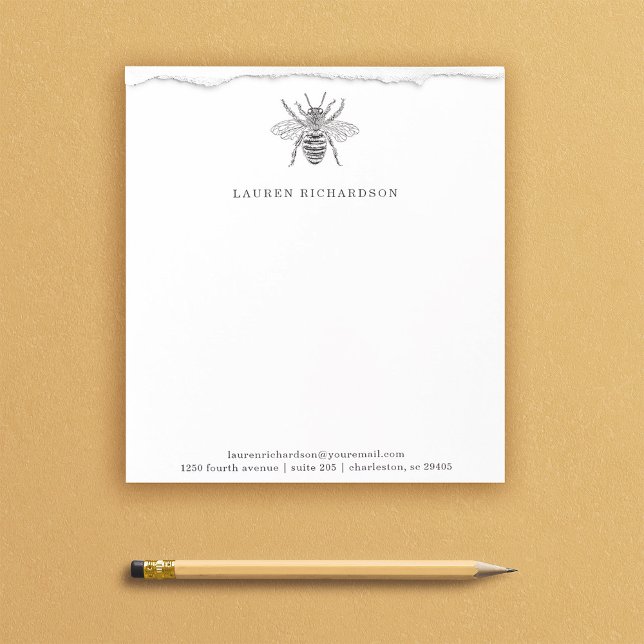 Elegant Vintage Bee Notepad (Creator Uploaded)