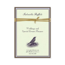 Elegant Vintage Bird Brown Damask and Purple