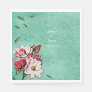 Elegant vintage birthday cocktail wedding napkins