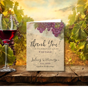 Elegant Vintage Birthday Personalized Thank You