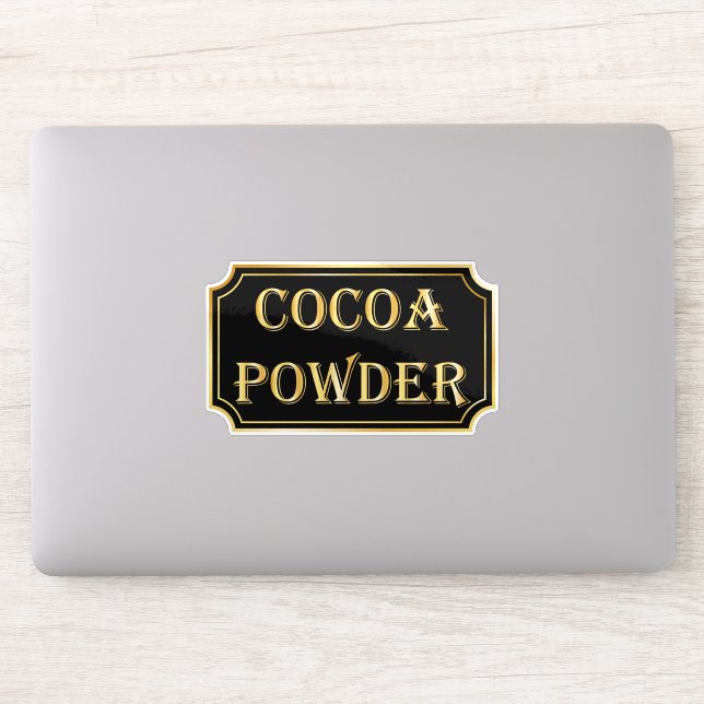 Elegant Vintage Black and Gold Pantry Label  (Computer)