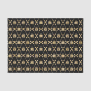 Elegant Vintage Black Gold Pattern Tissue Paper