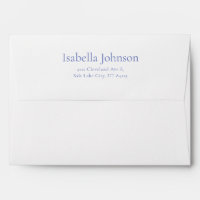 Elegant Vintage Blue Floral Return Address