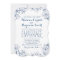 Elegant Vintage Blue Flourish Wedding Invitations