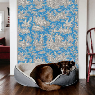 Elegant Vintage Blue Turquoise Pattern Wallpaper