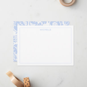 Elegant Vintage Blue Venetian Bold Floral Card