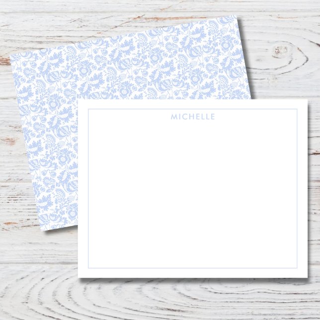 Elegant Vintage Blue Venetian Floral Botanical Card (Creator Uploaded)