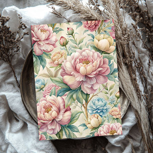 Elegant vintage blush peonies tissue paper