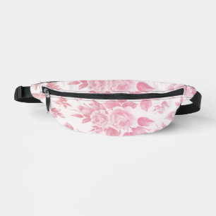 Elegant vintage blush pink botanical Fanny Packs