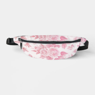 Elegant vintage blush pink botanical Fanny Packs