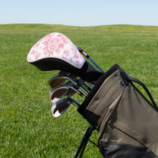 Elegant vintage blush pink botanical golf head co cover