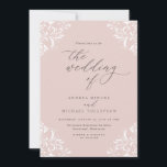 Elegant Vintage Blush Pink Wedding Invitation<br><div class="desc">This recently updated blush pink wedding invitation is classy and elegant. It's a muted pinky tan / light dusty rose and features ornate vintage corners with vintage calligraphy. It's perfect for an elegant and classy blush wedding.</div>