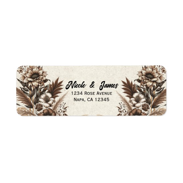 Elegant Vintage Bohemian Floral Wedding  (Front)