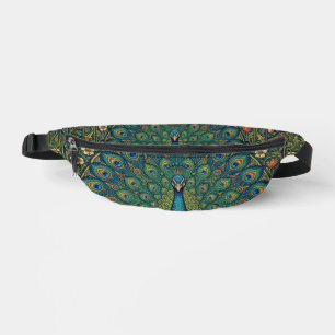 Elegant vintage bohemian peacock design bum bags