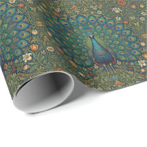 Elegant vintage bohemian peacock design