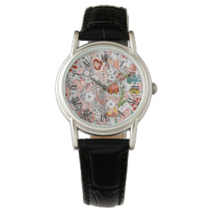 Elegant Vintage Boho Abstract Floral Artwork   Watch