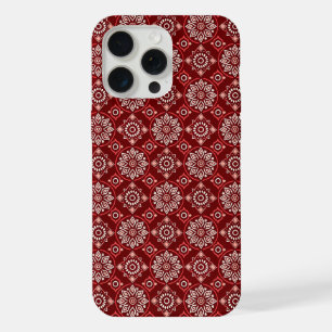 Elegant Vintage Boho Geometric Floral Pattern iPhone 15 Pro Max Case