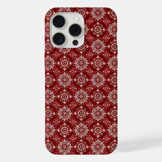 Elegant Vintage Boho Geometric Floral Pattern iPhone 15 Pro Max Case