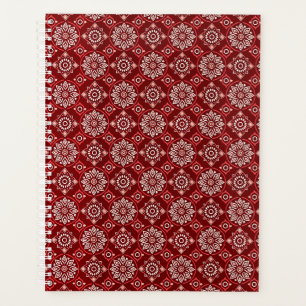 Elegant Vintage Boho Geometric Floral Pattern Planner