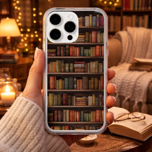 Elegant Vintage Bookshelf – Dark Academia Gift iPhone 15 Pro Max Case