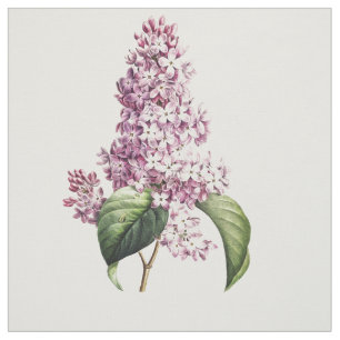 Elegant Vintage Botanical Purple Lilac Blossom Fabric