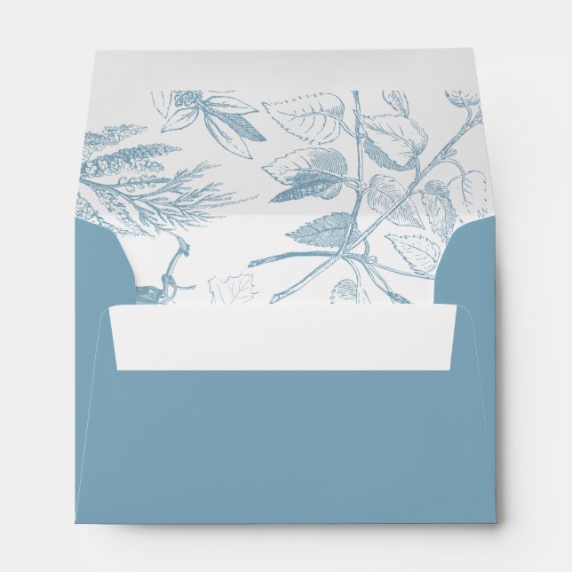 Elegant Vintage Botanical Wedding Envelopes (Back (Bottom))