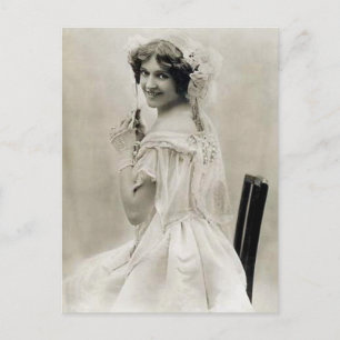 Elegant Vintage Bridal Photography Gifts Postcard