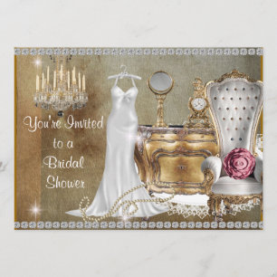 ELEGANT VINTAGE BRIDAL SHOWER INVITATION