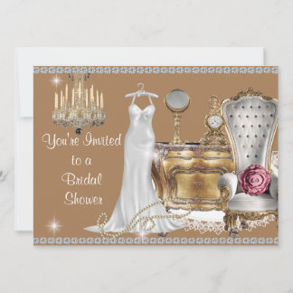 ELEGANT VINTAGE BRIDAL SHOWER INVITATION