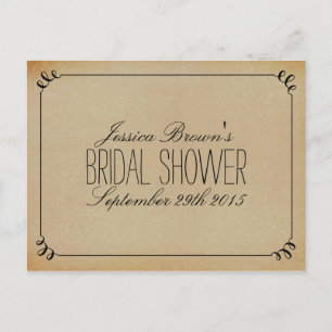 Elegant Vintage Bridal Shower Recipe Cards